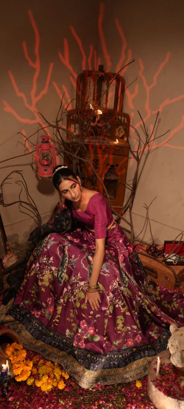 Mor K Pankh – Purple Lehenga - Image 2