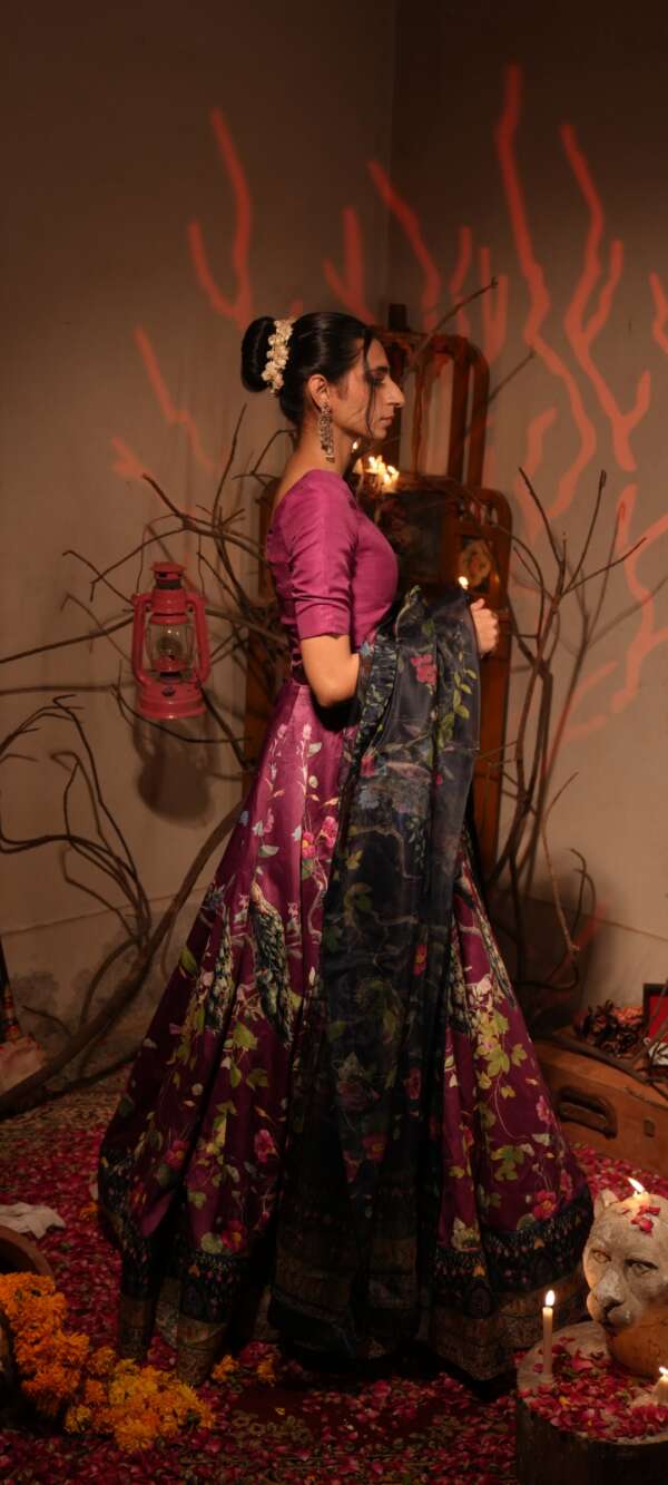 Mor K Pankh – Purple Lehenga - Image 3